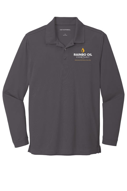 K110LS- RAINBO OIL Dry Zone ® UV Micro-Mesh Long Sleeve Polo