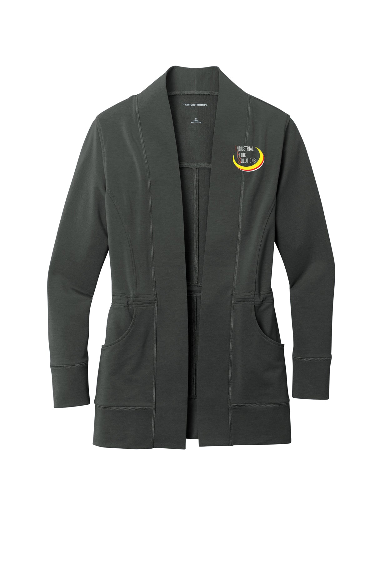 LK825- INDUSTRIAL FLUID Port Authority® Ladies Microterry Cardigan