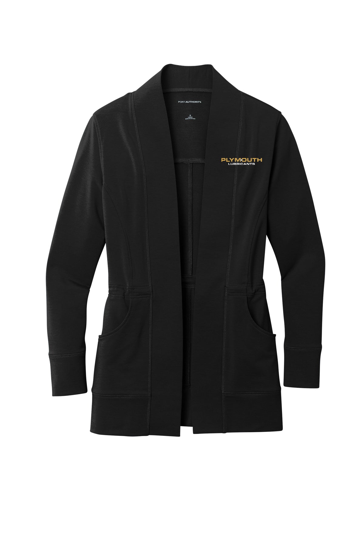 LK825- PLYMOUTH Port Authority® Ladies Microterry Cardigan