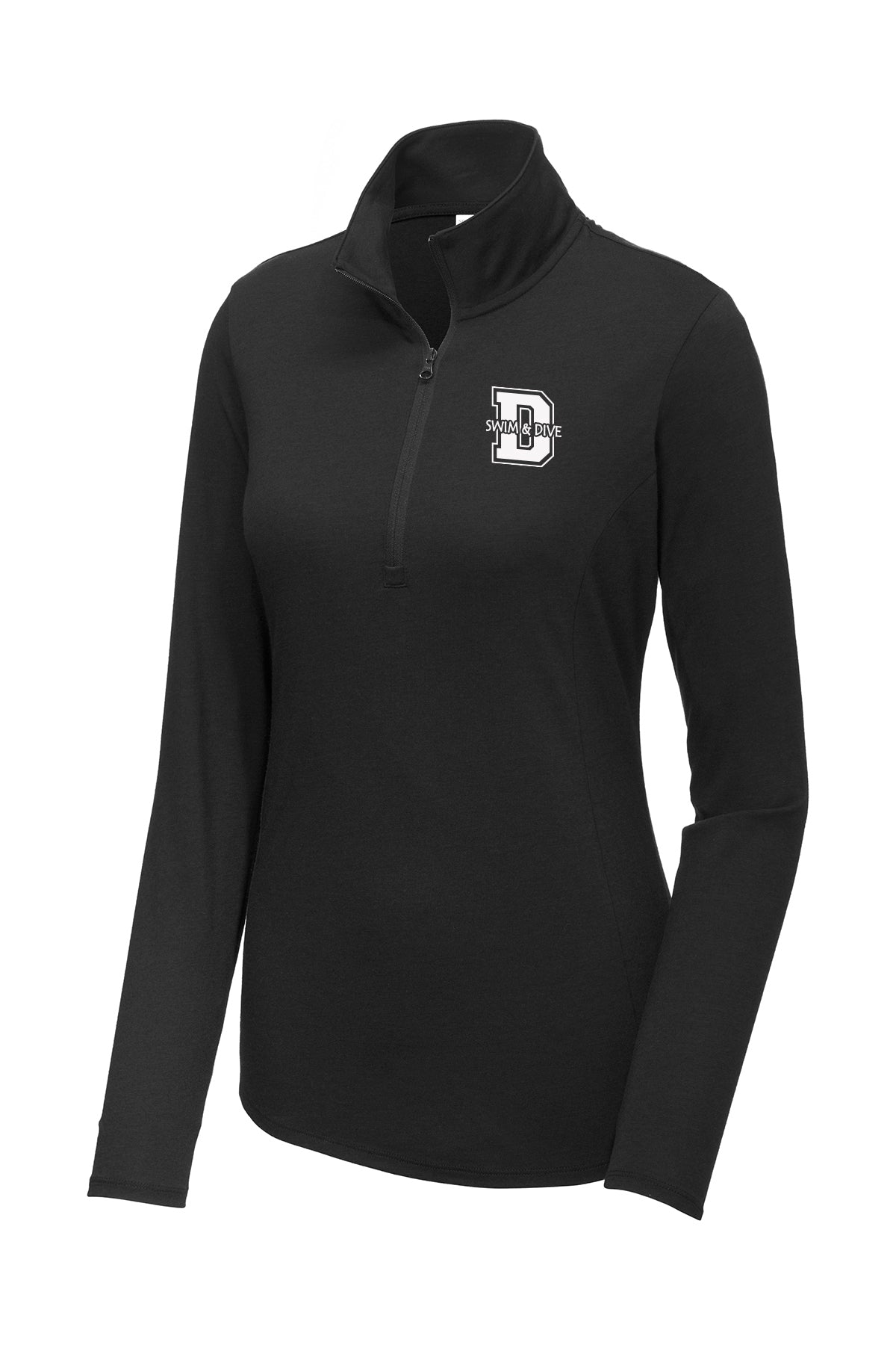 LST407- DBQ SENIOR SWIM Sport-Tek ® Ladies PosiCharge ® Tri-Blend Wicking 1/4-Zip Pullover