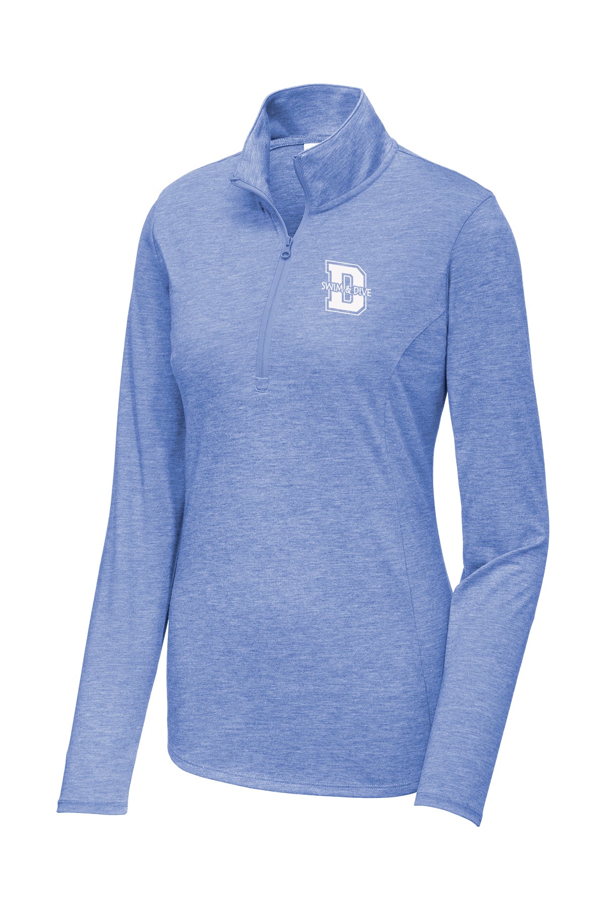 LST407- DBQ SENIOR SWIM Sport-Tek ® Ladies PosiCharge ® Tri-Blend Wicking 1/4-Zip Pullover