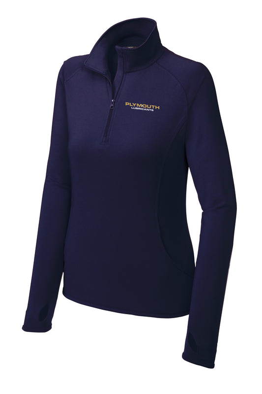 LST850- PLYMOUTH Sport-Tek® Ladies Sport-Wick® Stretch 1/4-Zip Pullover