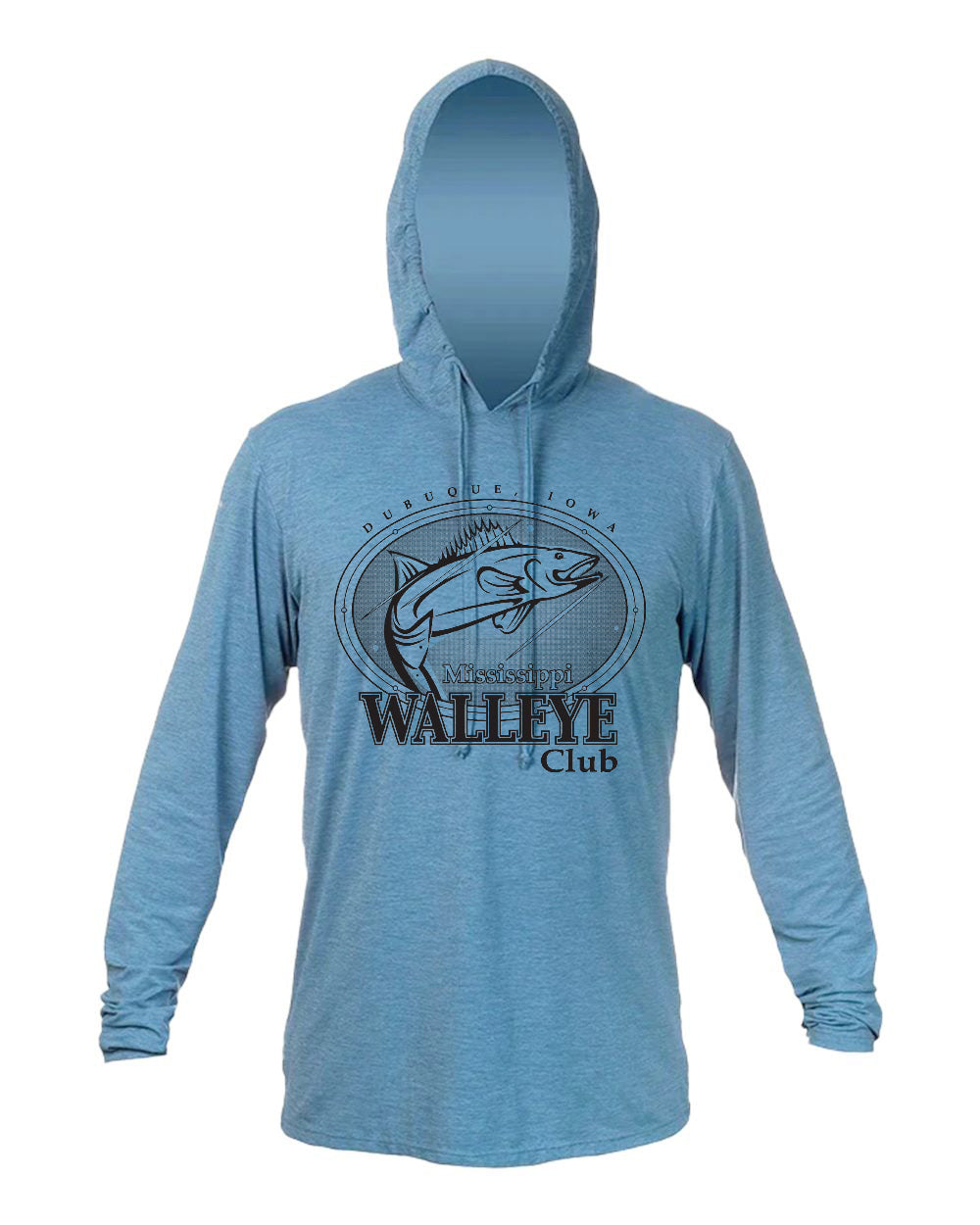 MVLPRH8- MISSISSIPPI WALLEYE CLUB Men's Low Pro Tech Hooded Long Sleeve T-Shirt
