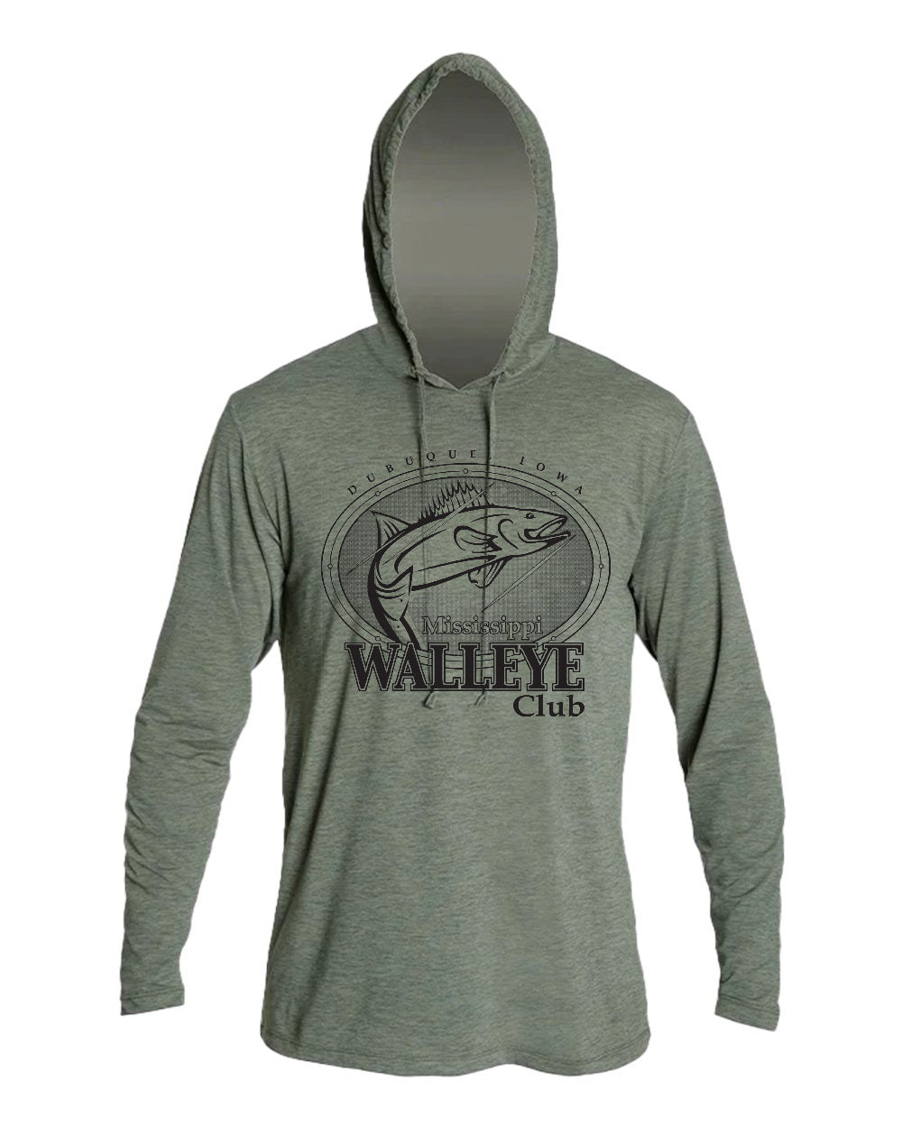 MVLPRH8- MISSISSIPPI WALLEYE CLUB Men's Low Pro Tech Hooded Long Sleeve T-Shirt