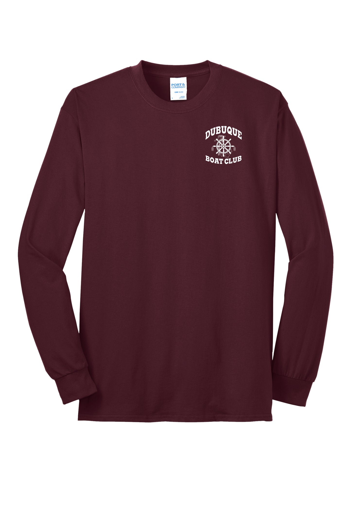 PC55LS- DBQ BOAT CLUB Port & Company® Long Sleeve Core Blend Tee