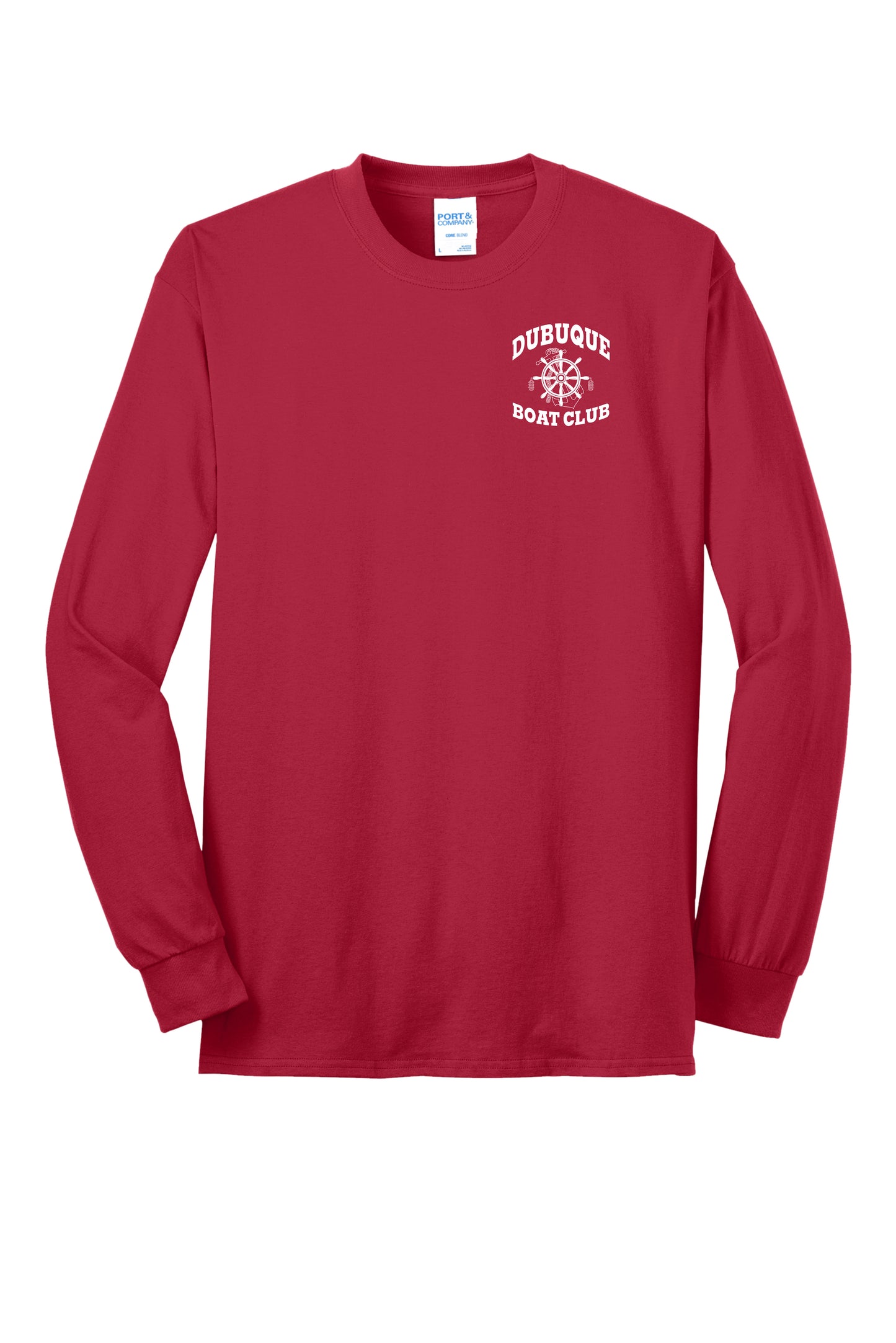 PC55LS- DBQ BOAT CLUB Port & Company® Long Sleeve Core Blend Tee