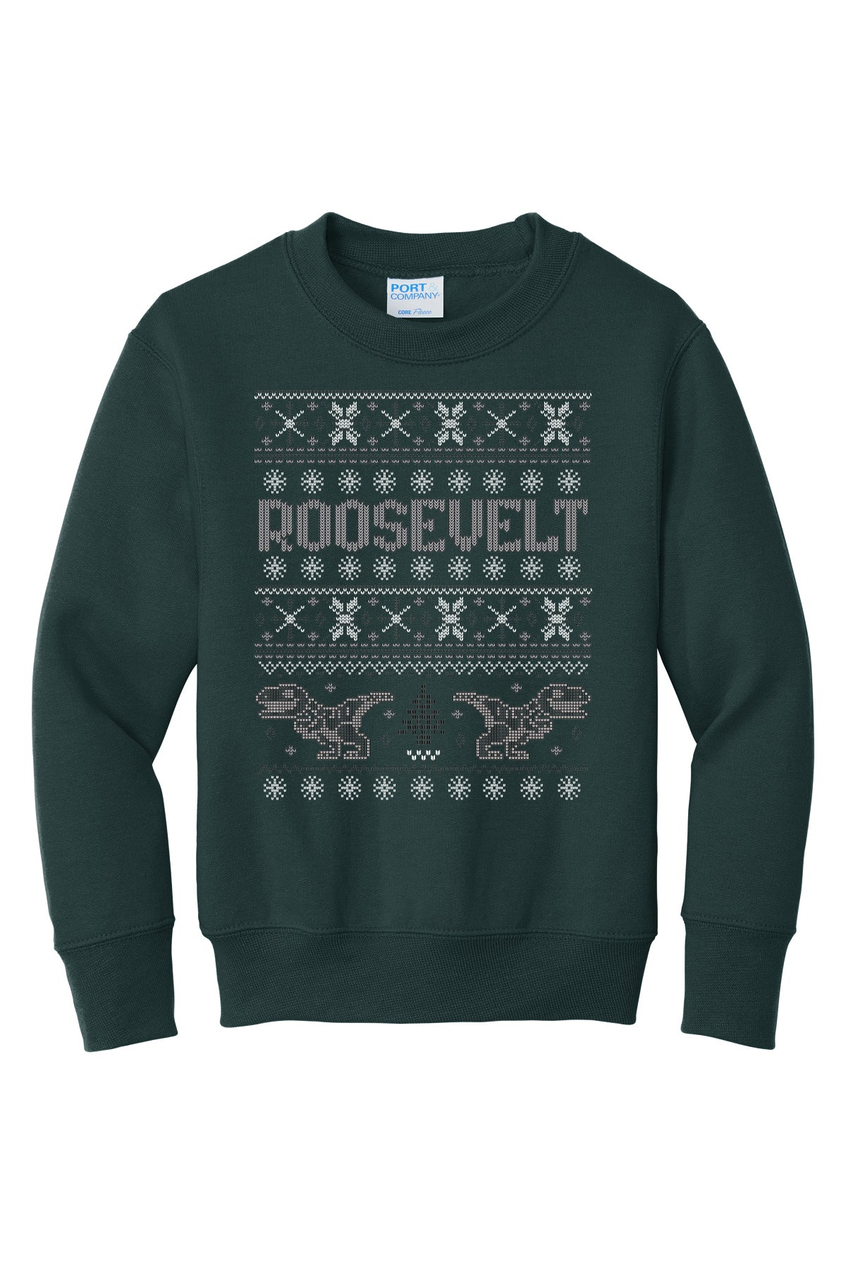 PC90Y- ROOSEVELT HOLIDAY Port & Co™ Youth Core Fleece Crewneck Sweatshirt