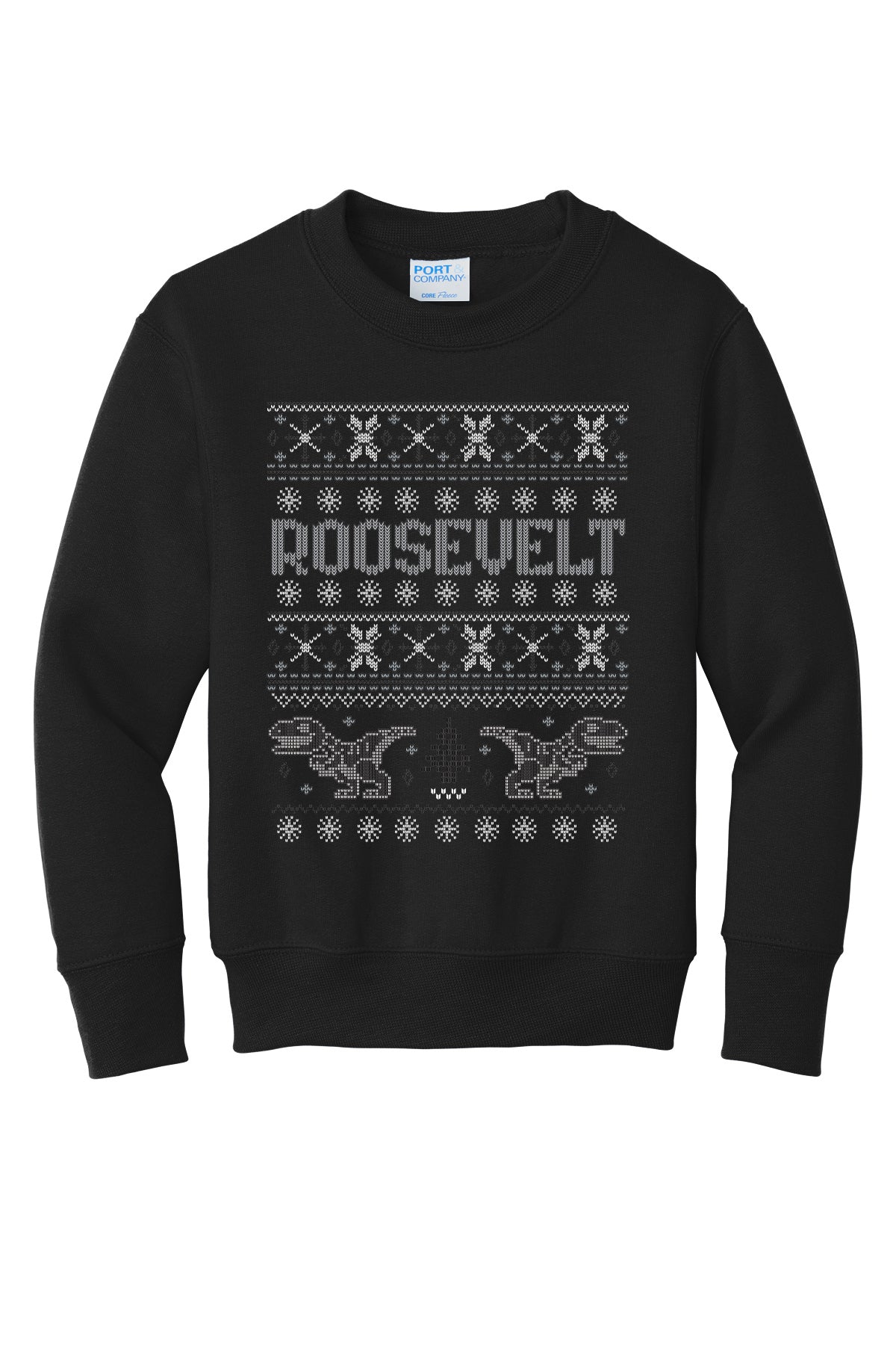 PC90Y- ROOSEVELT HOLIDAY Port & Co™ Youth Core Fleece Crewneck Sweatshirt