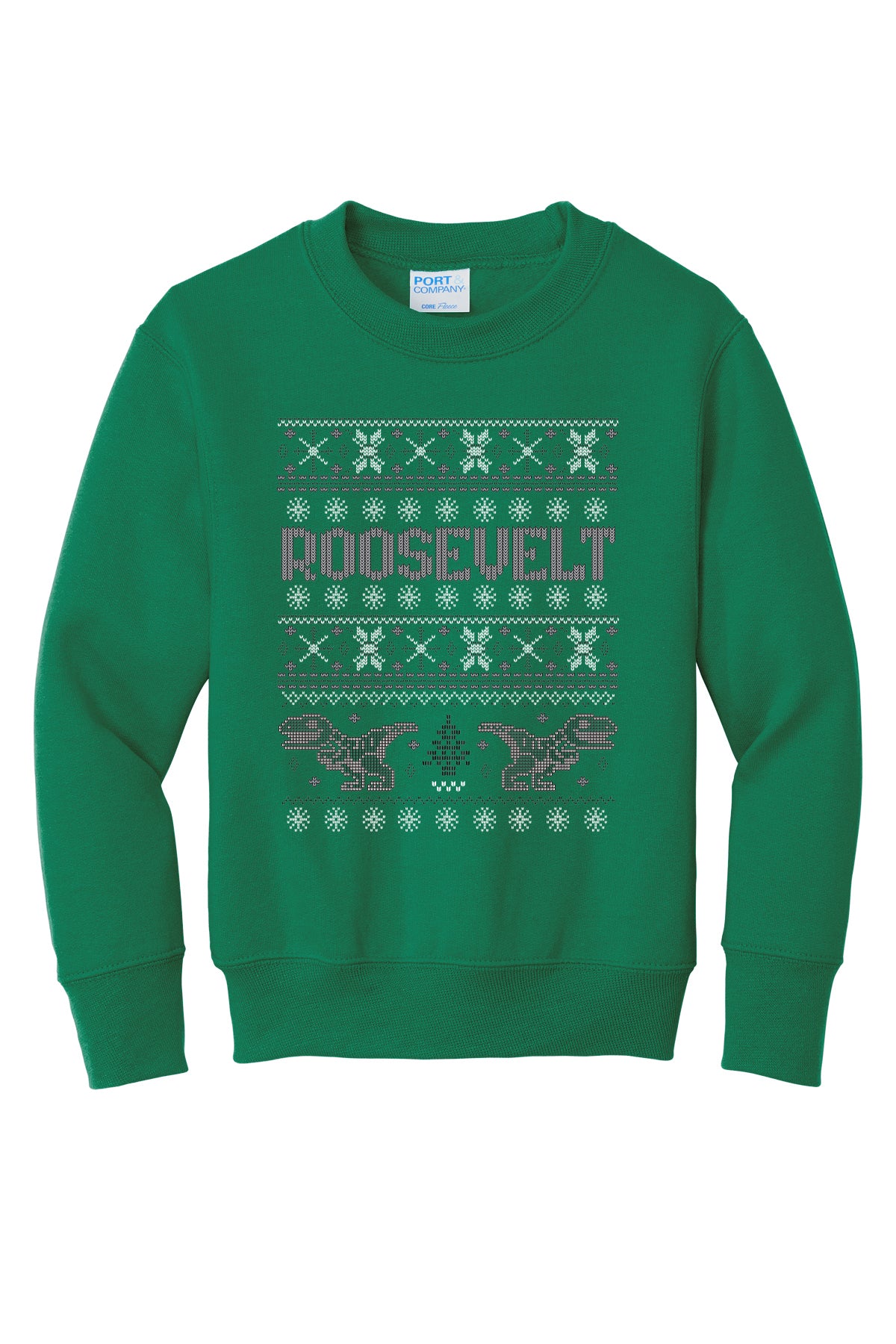 PC90Y- ROOSEVELT HOLIDAY Port & Co™ Youth Core Fleece Crewneck Sweatshirt