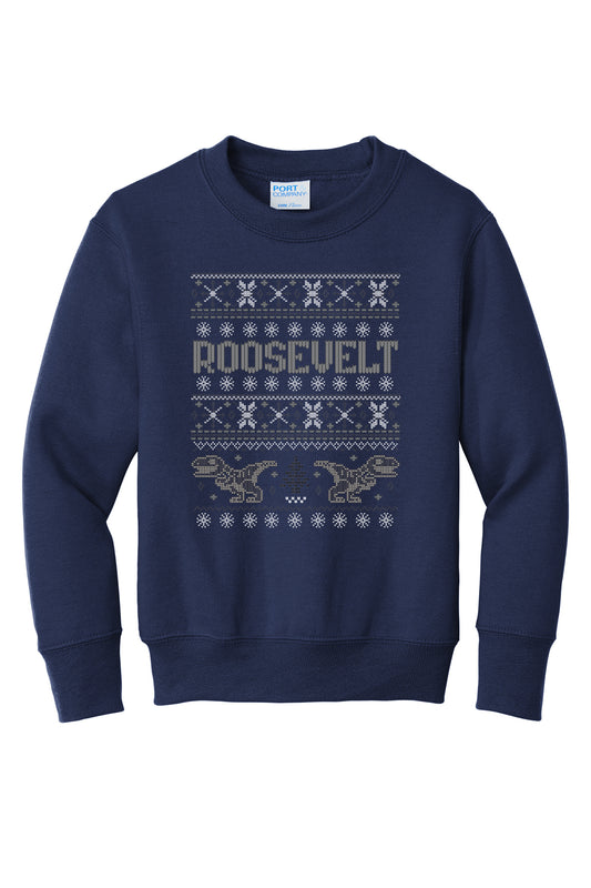 PC90Y- ROOSEVELT HOLIDAY Port & Co™ Youth Core Fleece Crewneck Sweatshirt