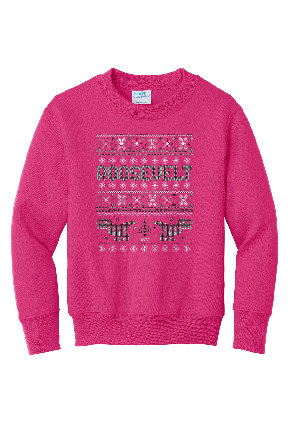 PC90Y- ROOSEVELT HOLIDAY Port & Co™ Youth Core Fleece Crewneck Sweatshirt
