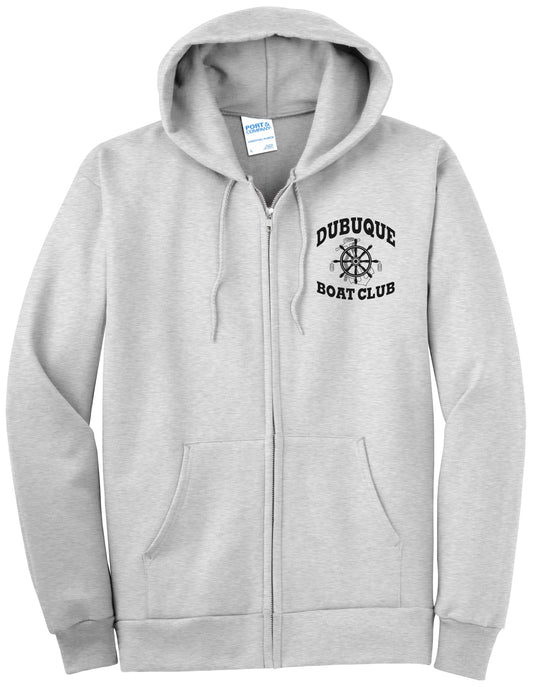 PC90ZHT- DBQ BOAT CLUB Port & Company® TALL Essential Fleece Full-Zip Hooded Sweatshirt