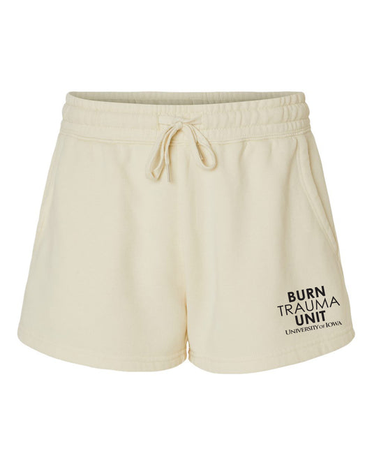 PRM20SRT- U OF I BURN UNIT Women’s Lightweight California Wave Wash Fleece Shorts