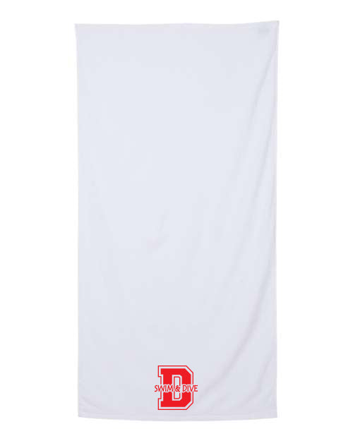 QV3060- DBQ SENIOR MEN'S SWIM Velour Beach Towel