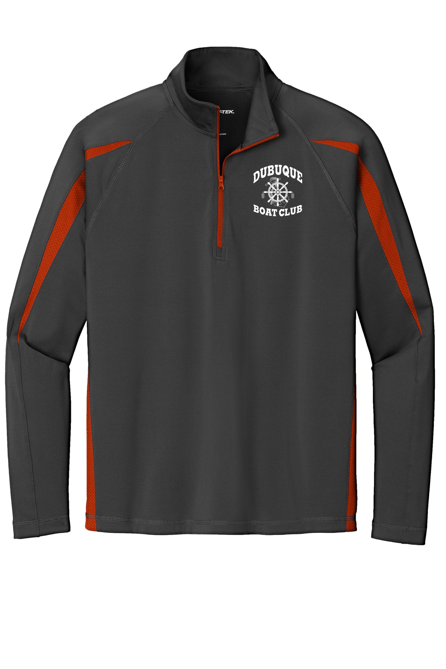 ST851- DBQ BOAT CLUB Sport-Tek® Sport-Wick® Stretch 1/2-Zip Colorblock Pullover
