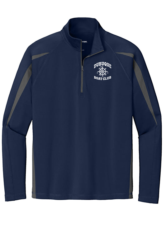 ST851- DBQ BOAT CLUB Sport-Tek® Sport-Wick® Stretch 1/2-Zip Colorblock Pullover
