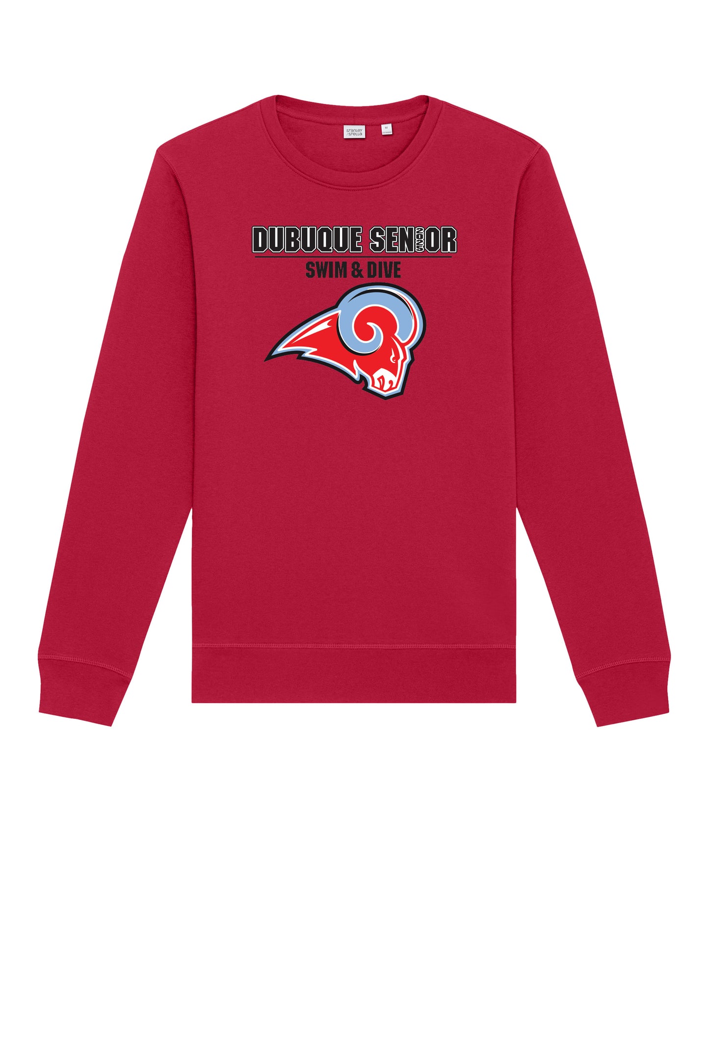 SXU010- DBQ SENIOR SWIM RAM HEAD Stanley/Stella Unisex Roller Crewneck Sweatshirt