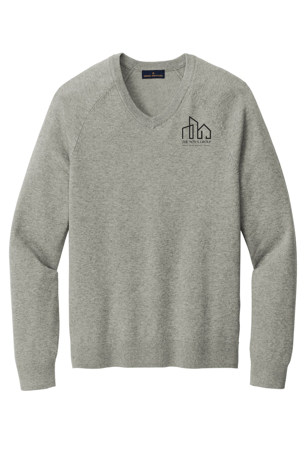 BB18400- NOVA GROUP Brooks Brothers® Cotton Stretch V-Neck Sweater