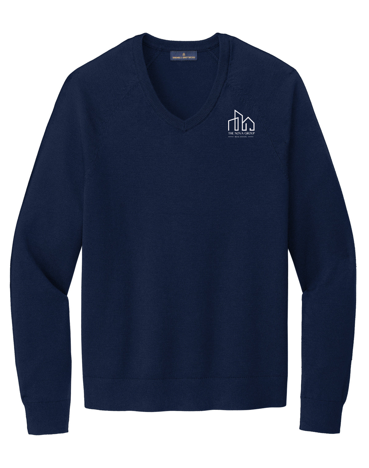 BB18400- NOVA GROUP Brooks Brothers® Cotton Stretch V-Neck Sweater