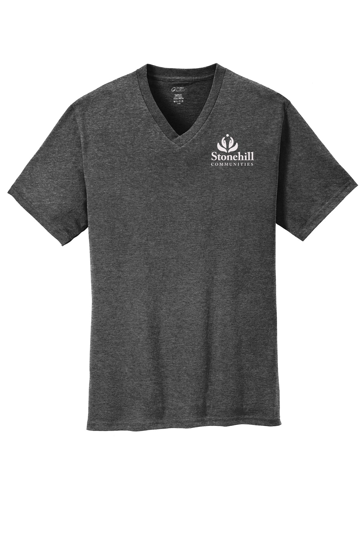 PC54V- STONEHILL Port & Company® Core Cotton V-Neck Tee