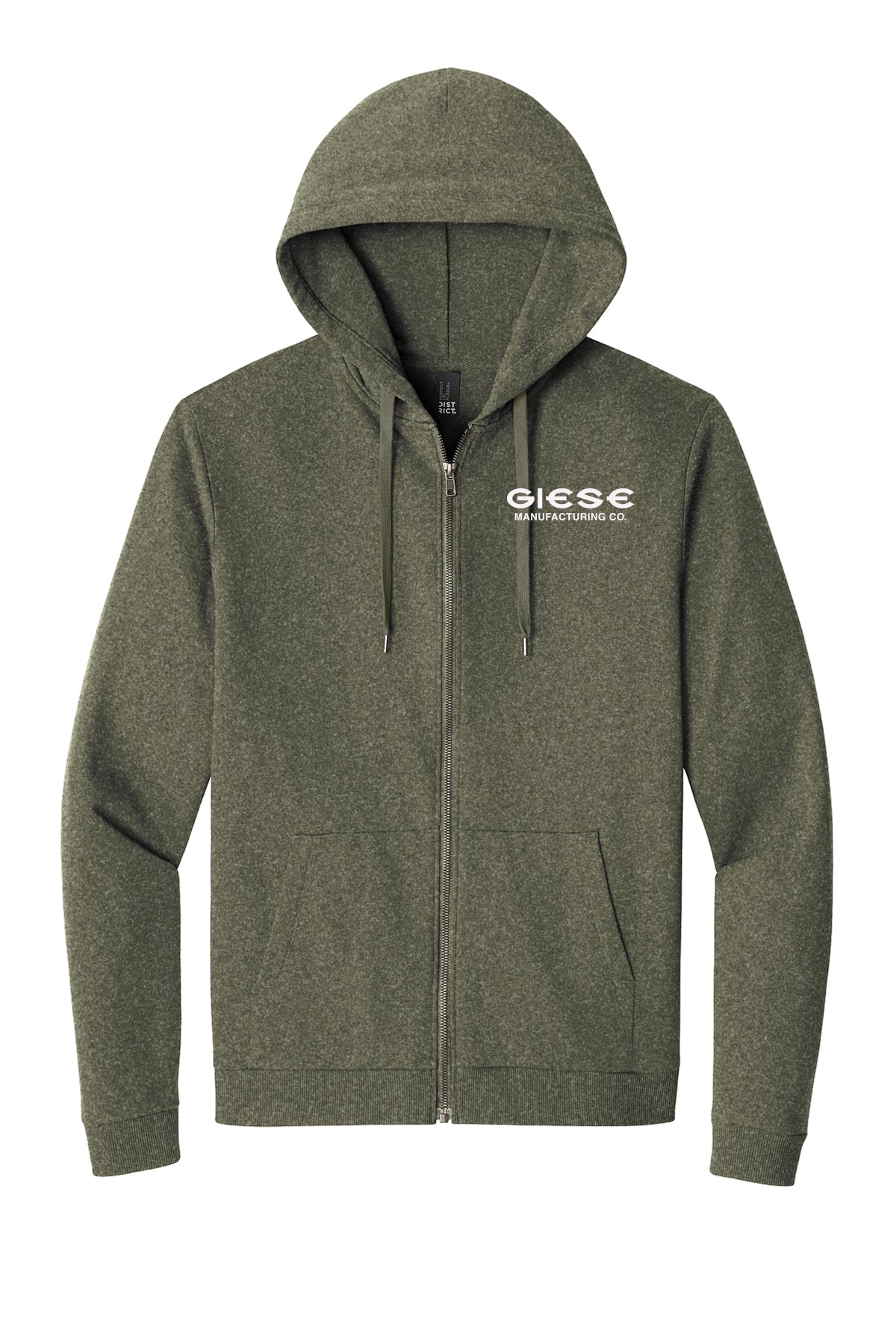 DT1302- GIESE MFG District® Perfect Tri® Fleece Full-Zip Hoodie