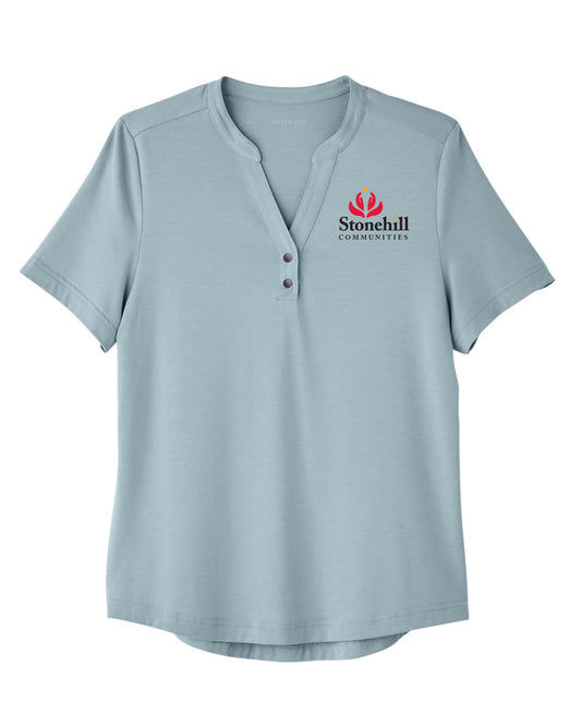 NE100W- STONEHILL North End Ladies' JAQ Snap-Up Stretch Performance Polo