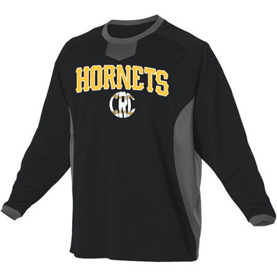 598BBL- CRC HORNETS Alleson Adult Long Sleeve Pullover Practice Jersey