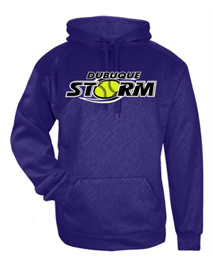 1431- DBQ STORM Line Embossed Hooded Sweatshirt