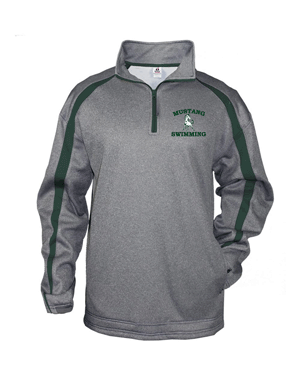 1481- HEMPSTEAD SWIMMING Pro Heather Fusion Performance Fleece Quarter-Zip Pullover
