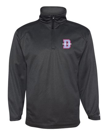 1483- DBQ SENIOR SWIM Badger - Pro Heather Performance Fleece 1/4 Zip Pullover