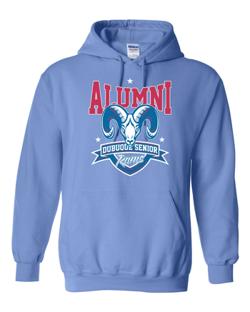 18500- DBQ SENIOR ALUMNI Carolina Blue Gildan - Heavy Blend™ Hooded Sweatshirt