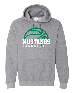 18500- MUSTANG BASKETBALL Graphite Heavy Blend™ Hooded Sweatshirt