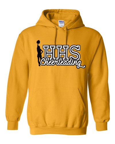 18500- HEMPSTEAD CHEER Gold Hooded Sweatshirt