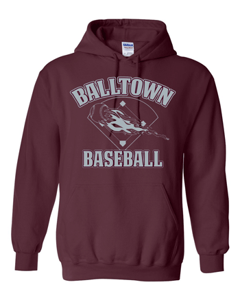 18500- BALLTOWN BASEBALL Maroon Heavy Blend™ Hooded Sweatshirt