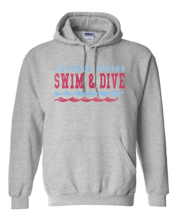 18500- DBQ SENIOR SWIM Sport Gray - Heavy Blend™ Hooded Sweatshirt
