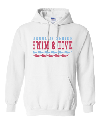 18500- DBQ SENIOR SWIM White - Heavy Blend™ Hooded Sweatshirt