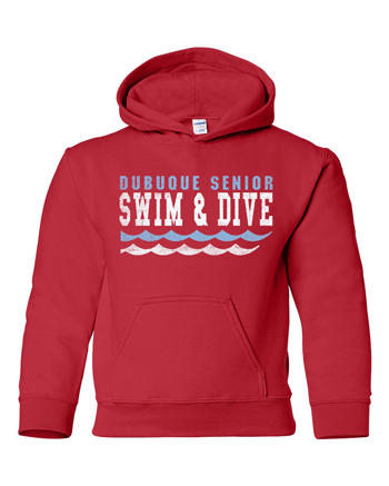 18500B- DBQ SENIOR SWIM Gildan - Heavy Blend™ Youth Hooded Sweatshirt