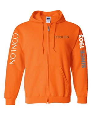 18600- CONLON SAFETY ORANGE Heavy Blend Full-Zip Hooded Sweatshirt