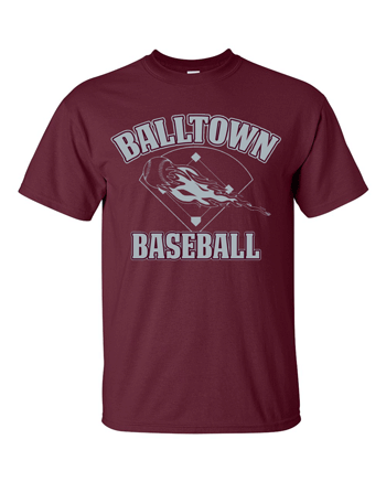 2000- BALLTOWN BASEBALL Maroon Ultra Cotton® T-Shirt