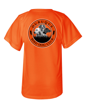 2120- DBQ BIRD DOG CLUB Safety Orange Youth B-Core T-Shirt