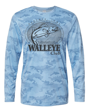 217- MISSISSIPPI WALLEYE CLUB Pompano Performance Camo Long Sleeve T-Shirt