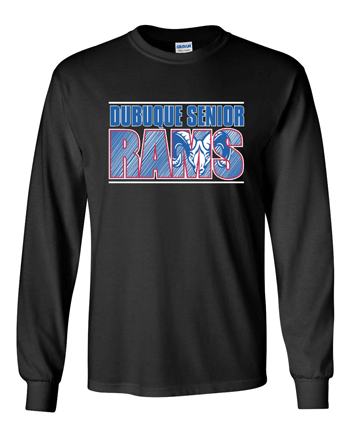 2400- DBQ SENIOR RAMS Black Gildan - Ultra Cotton® Long Sleeve T-Shirt