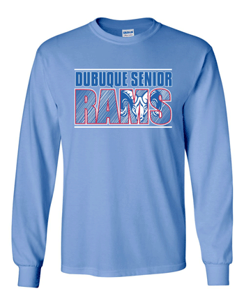 2400- DBQ SENIOR RAMS Carolina Blue Gildan - Ultra Cotton® Long Sleeve T-Shirt
