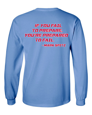 2400- DBQ SENIOR MEN'S SWIMMING Carolina Blue Ultra Cotton® Long Sleeve T-Shirt