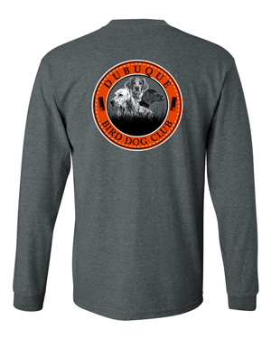 2400- DBQ BIRD DOG CLUB Dk. Heather Ultra Cotton® Long Sleeve T-Shirt