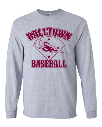 2400- BALLTOWN BASEBALL Grey Ultra Cotton® Long Sleeve T-Shirt