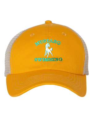 3100- HEMPSTEAD SWIMMING  Contrast-Stitch Mesh-Back Cap
