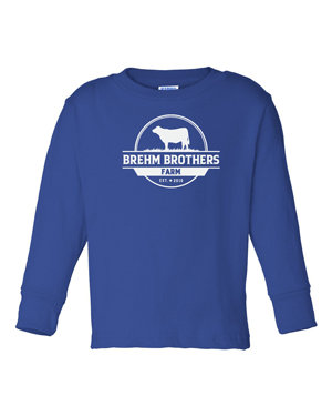 3311- BREHM BROS FARMS Toddler Long Sleeve Cotton Jersey Tee