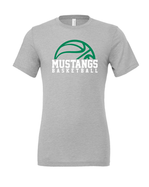 3413- MUSTANG BASKETBALL Adult Unisex Triblend Tee