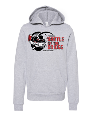 3719Y- DYHA Athletic Heather Youth Sponge Fleece Hoodie